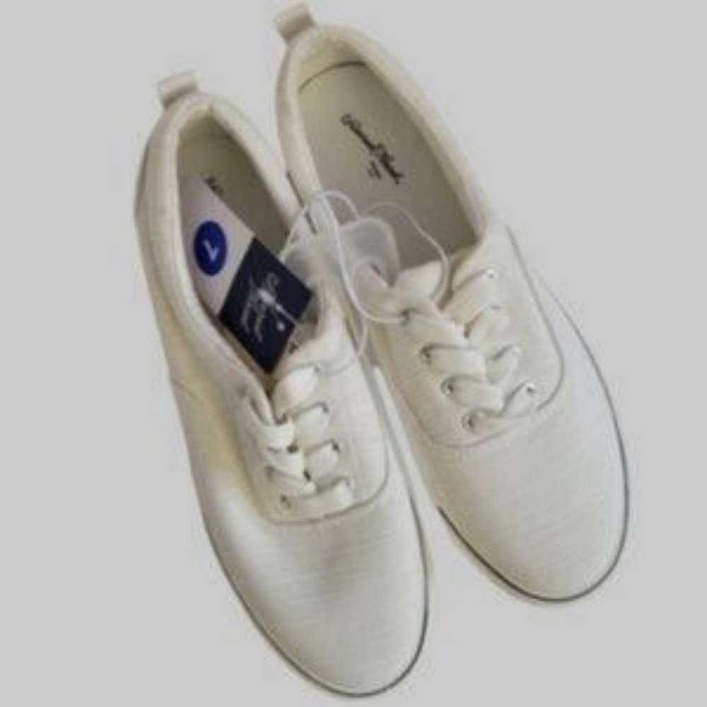 ❤️B2G1🆕️Universal Threads White/Molly Padded Ankle Collar Canvas Deck Shoes❤️